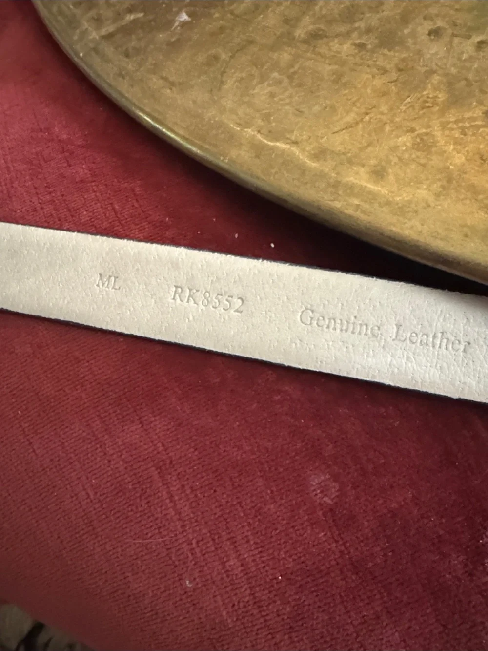 Source Unknown Navy Leather Belt with Silver Ring Buckle